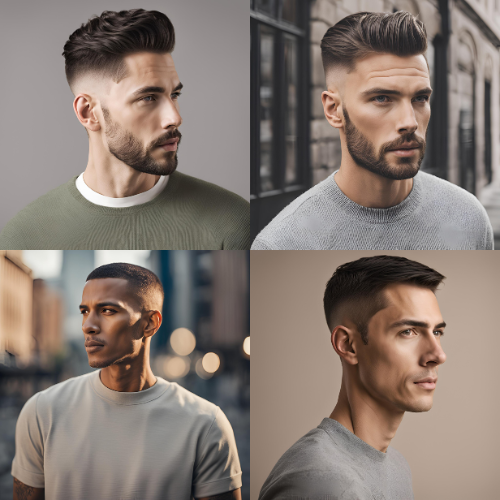 Man with oval face sporting a classic crew cut, showcasing short sides and slightly longer top